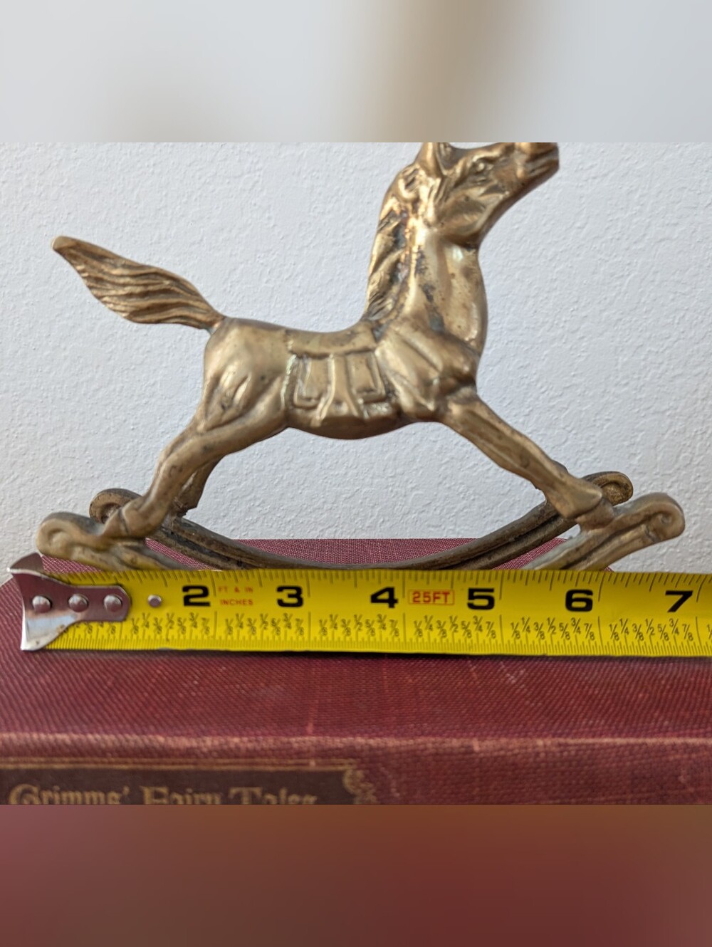 Vintage Solid Brass Rocking Horse Figurine 7x5.25 - Picture 10 of 10